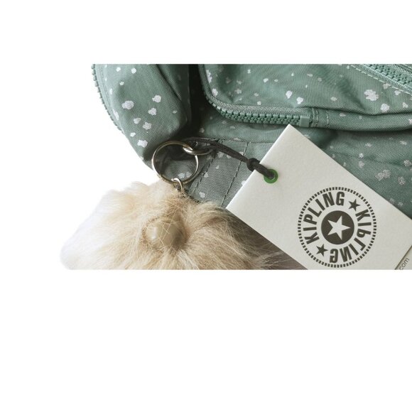 brand new Kipling vintage crossbody Defea Medium Handbag snowflake green - Picture 9 of 13